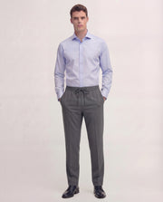 Charcoal Grey Tailored Drawstring Trousers