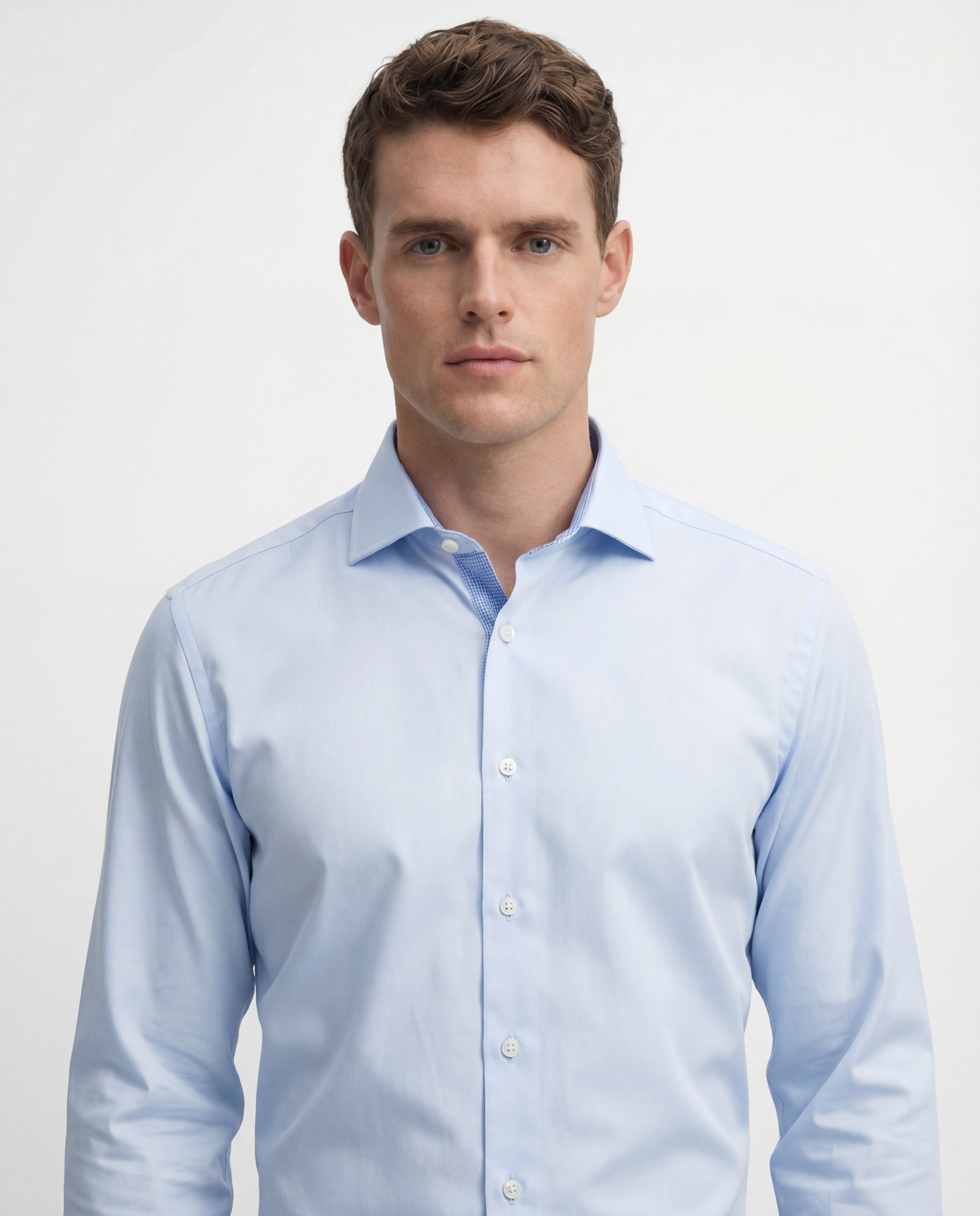 Powder Blue Giza Cotton Dress Shirt