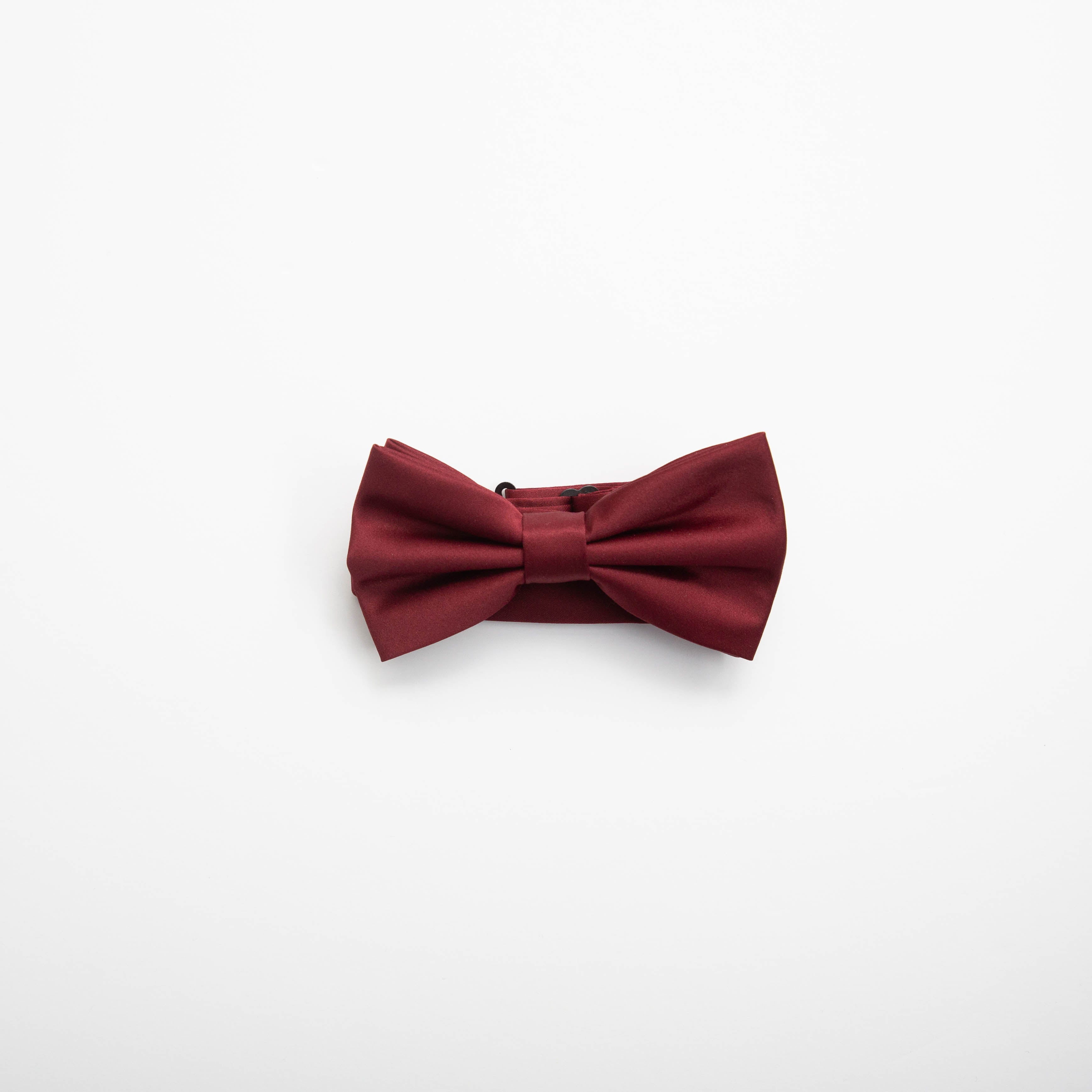 Burgundy Silk Bow Tie