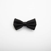 Jet Black Silk Bow Tie