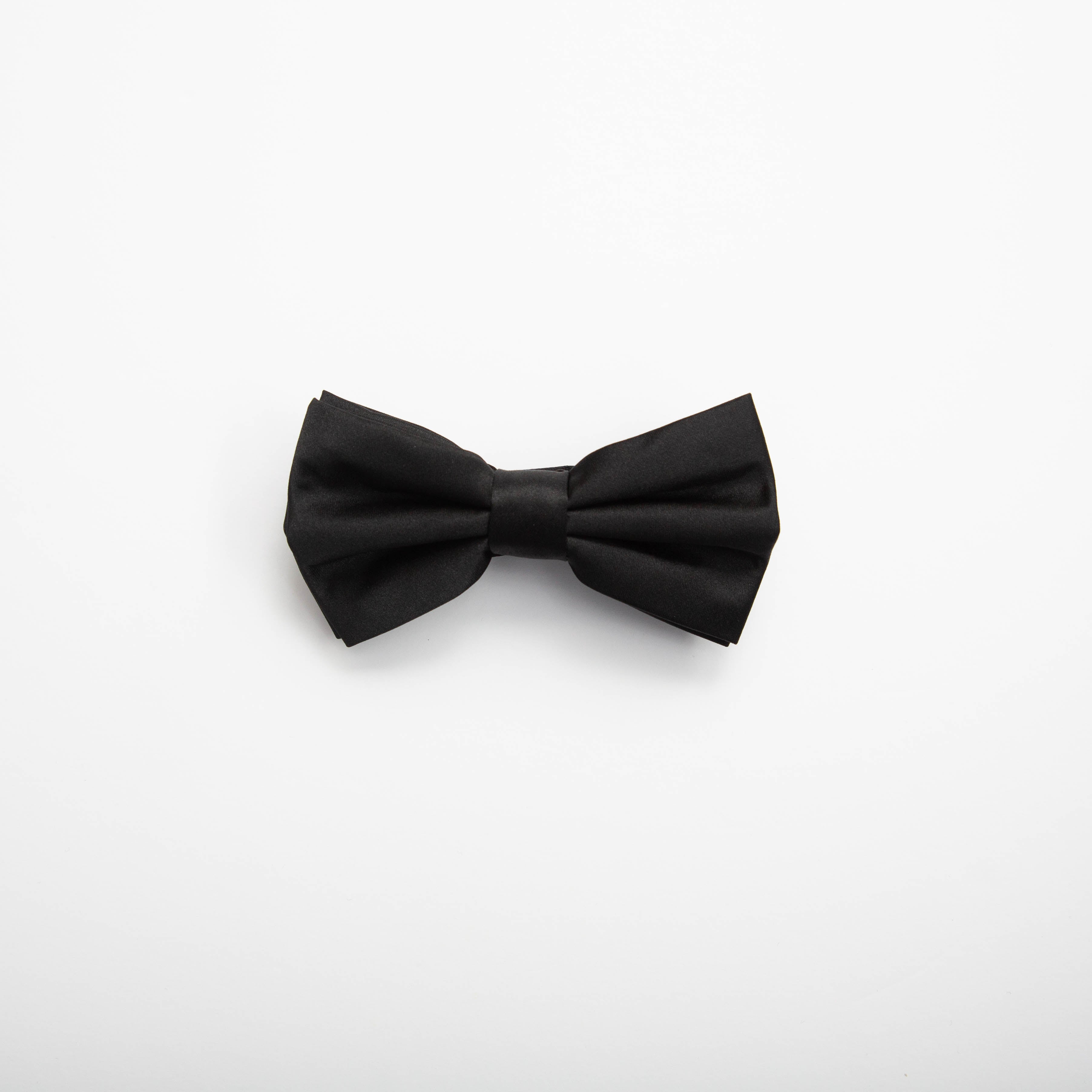Jet Black Silk Bow Tie