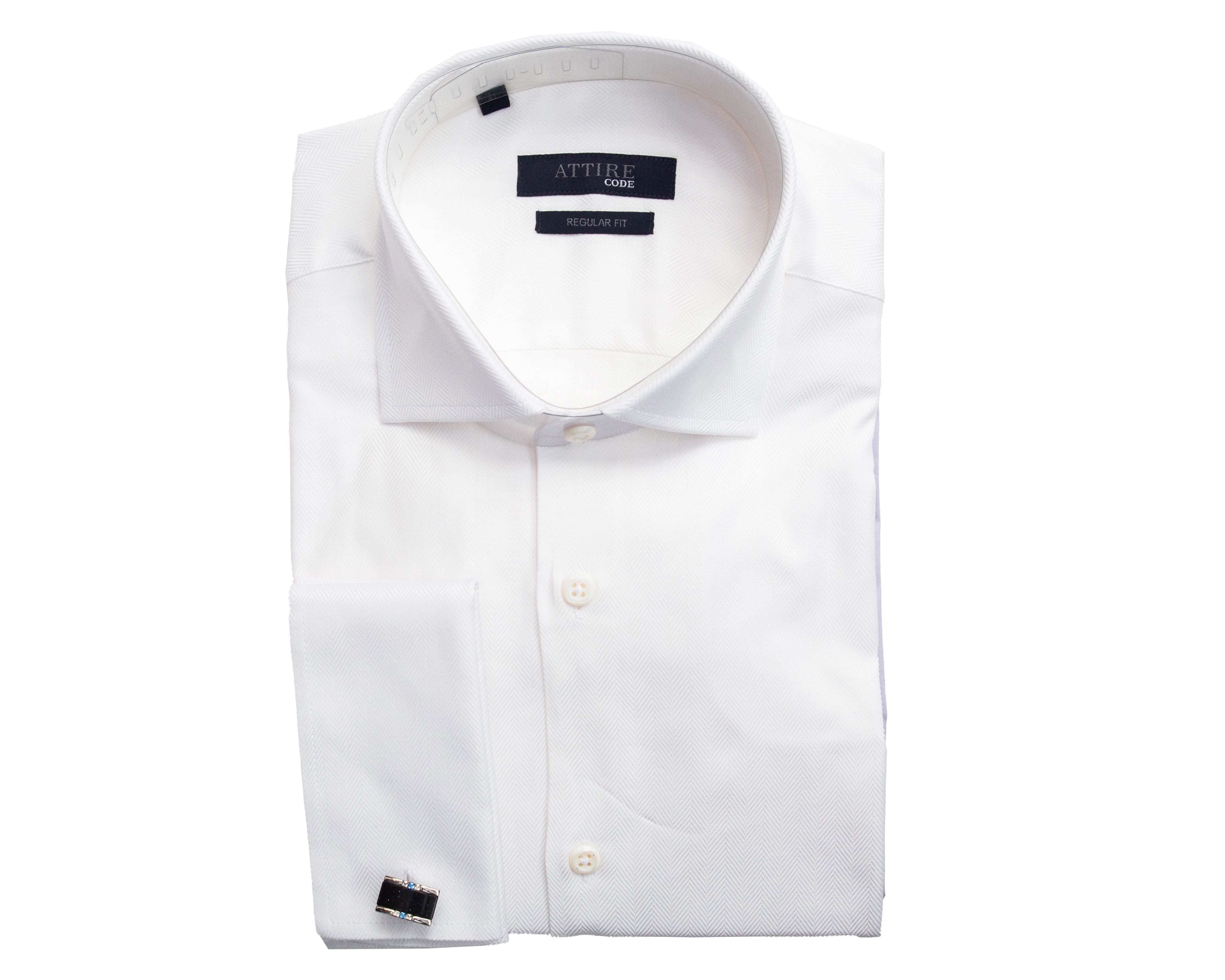 Crisp White Giza Cotton Dress Shirt