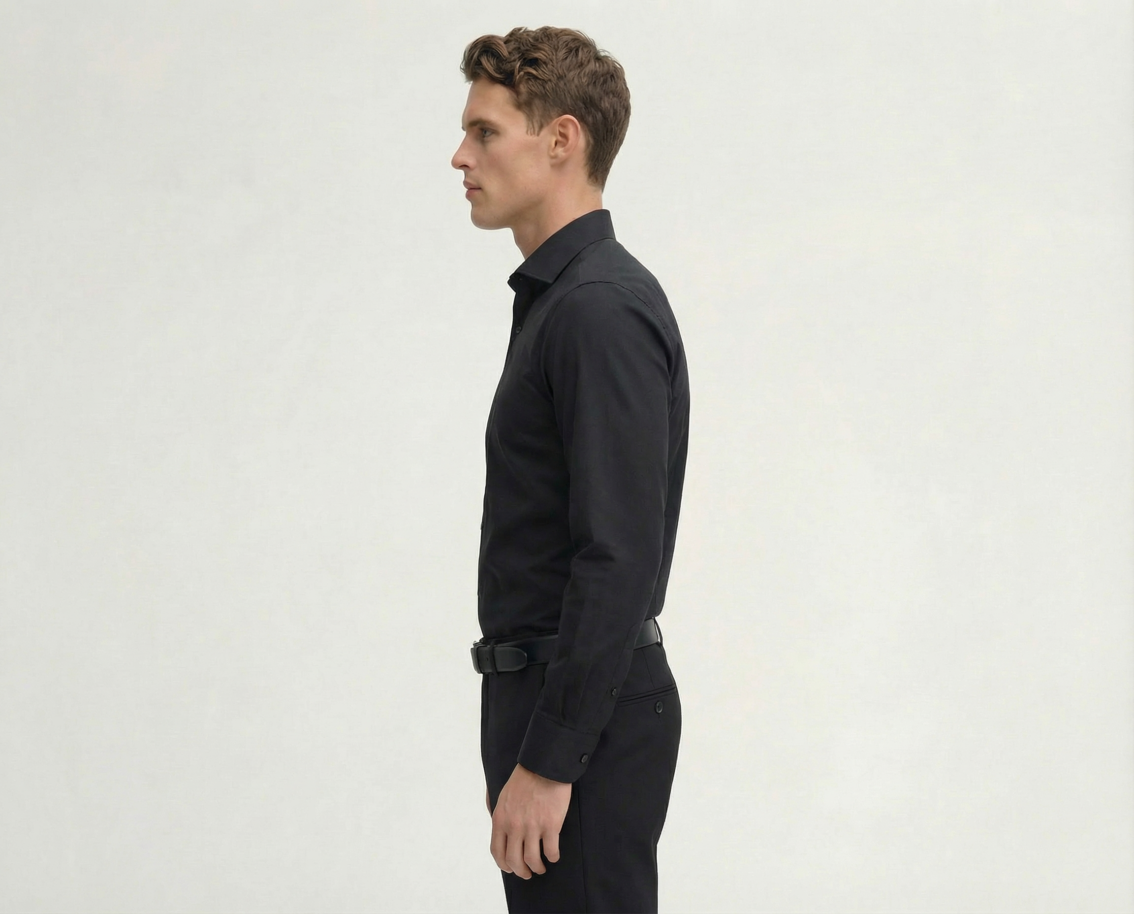 Midnight Black Giza Cotton Dress Shirt