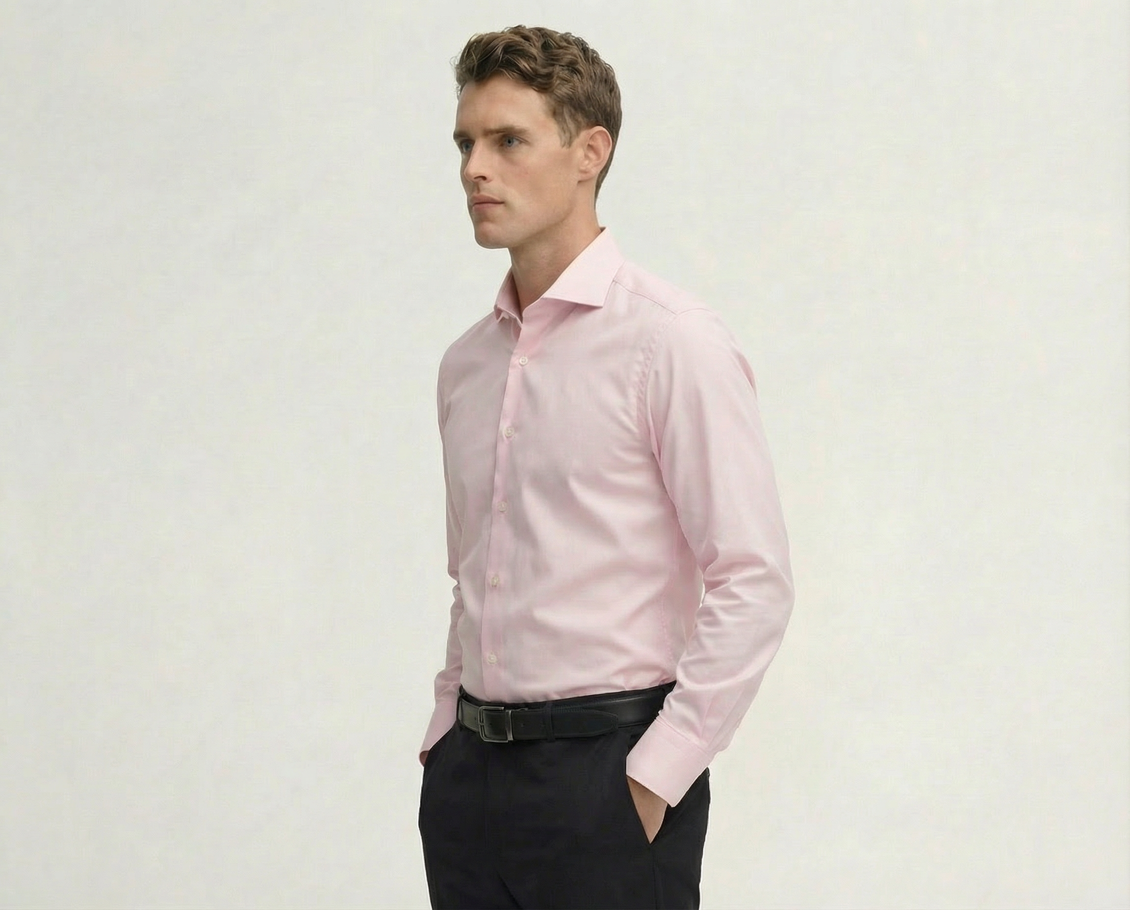 Soft Pink Giza Cotton Dress Shirt