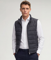 Charcoal Grey Quilted Wool Vest