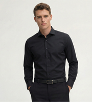 Midnight Black Giza Cotton Dress Shirt