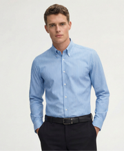 Fine Blue Stripe Giza Cotton Shirt