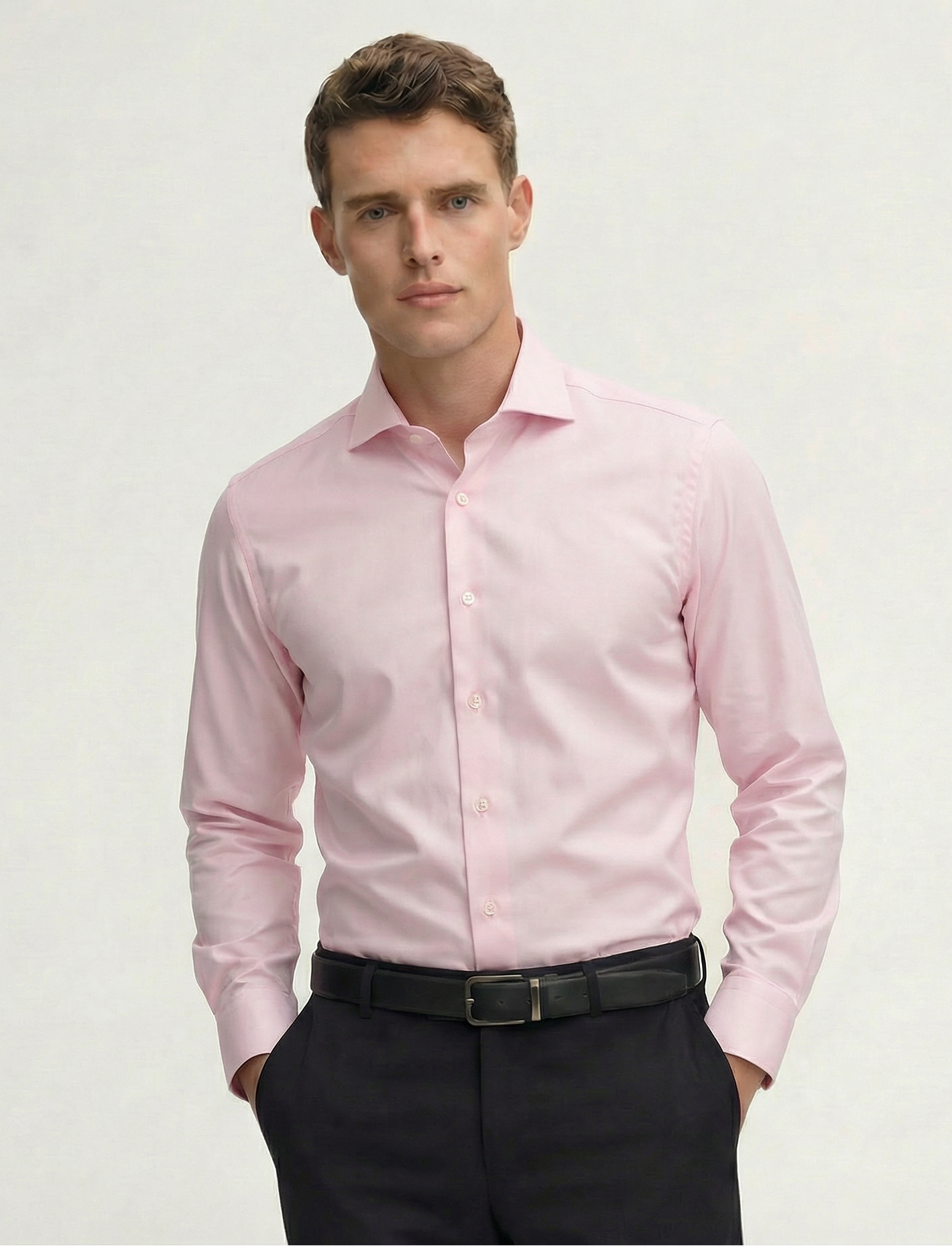 Soft Pink Giza Cotton Dress Shirt