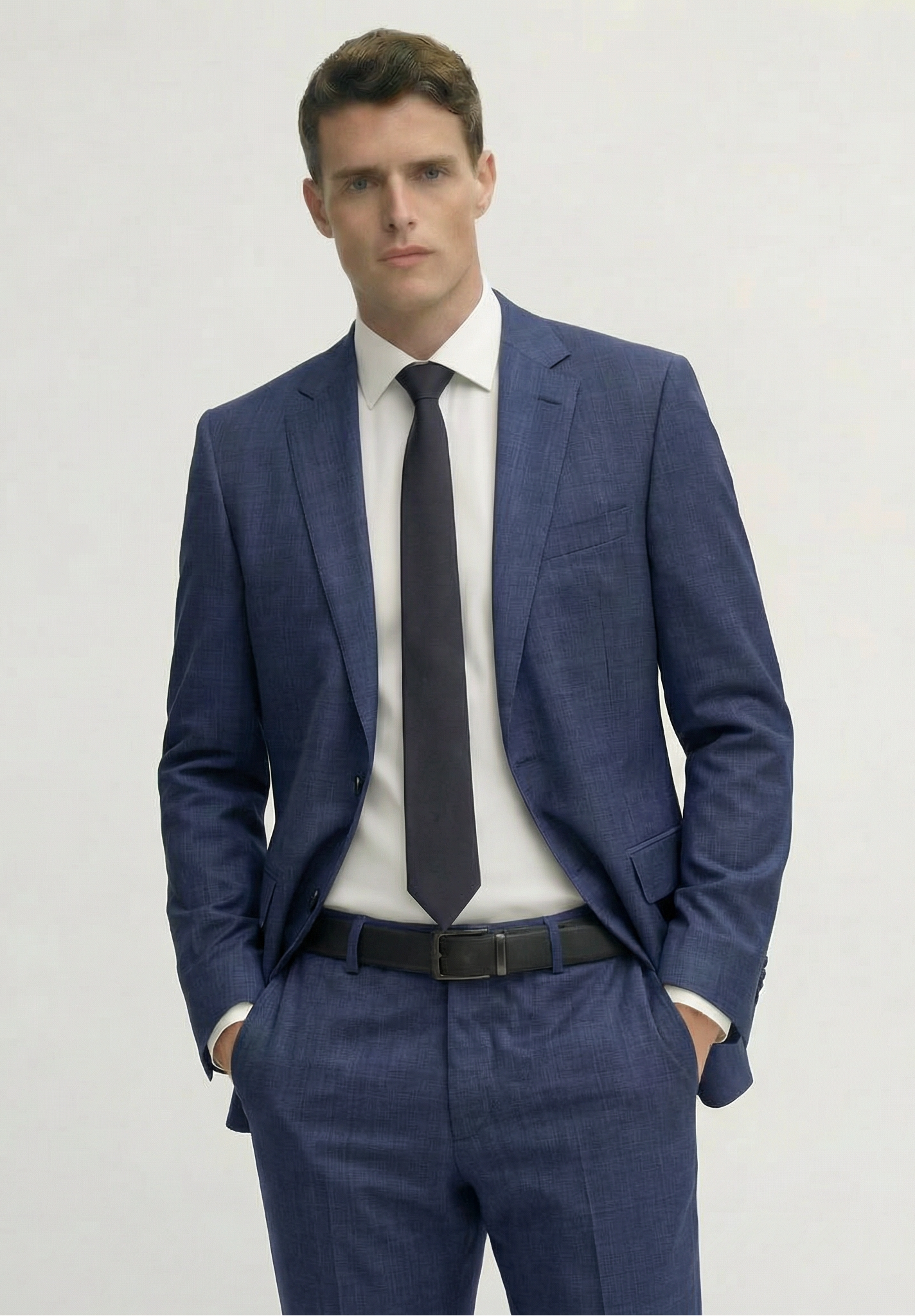 Royal Blue Tailored Wool Suit