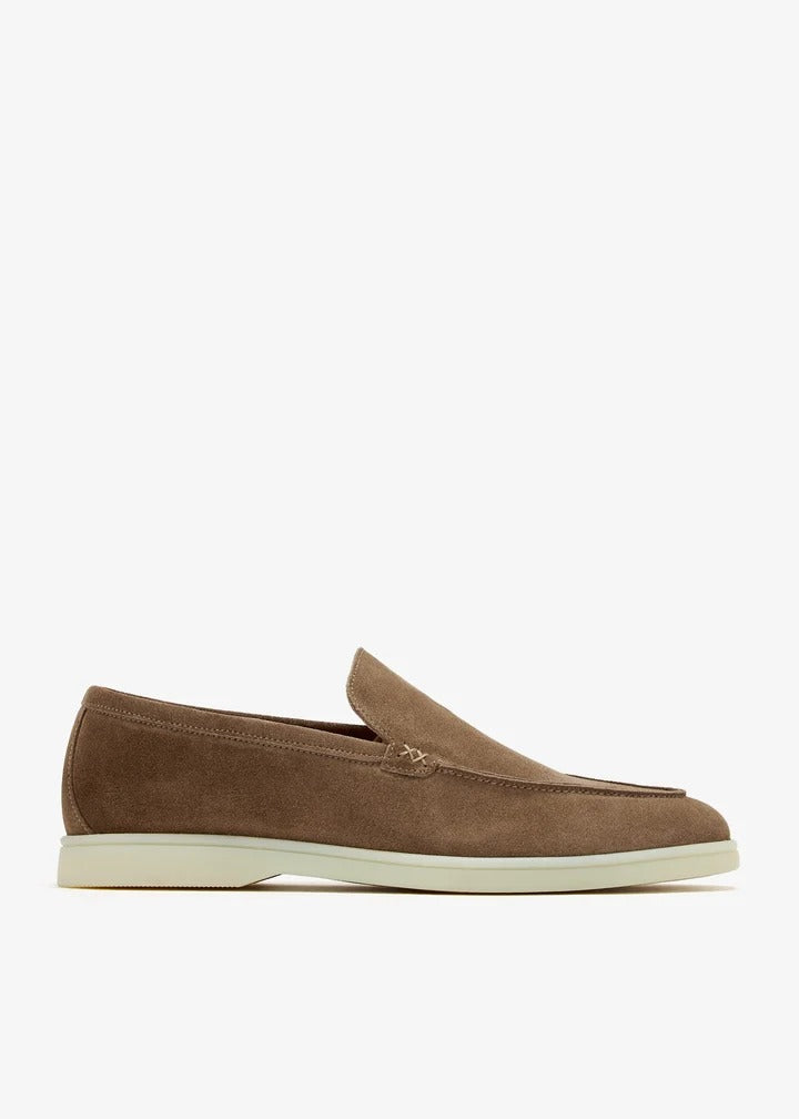 Warm Tan Suede Loafers