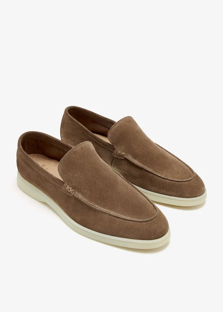 Warm Tan Suede Loafers