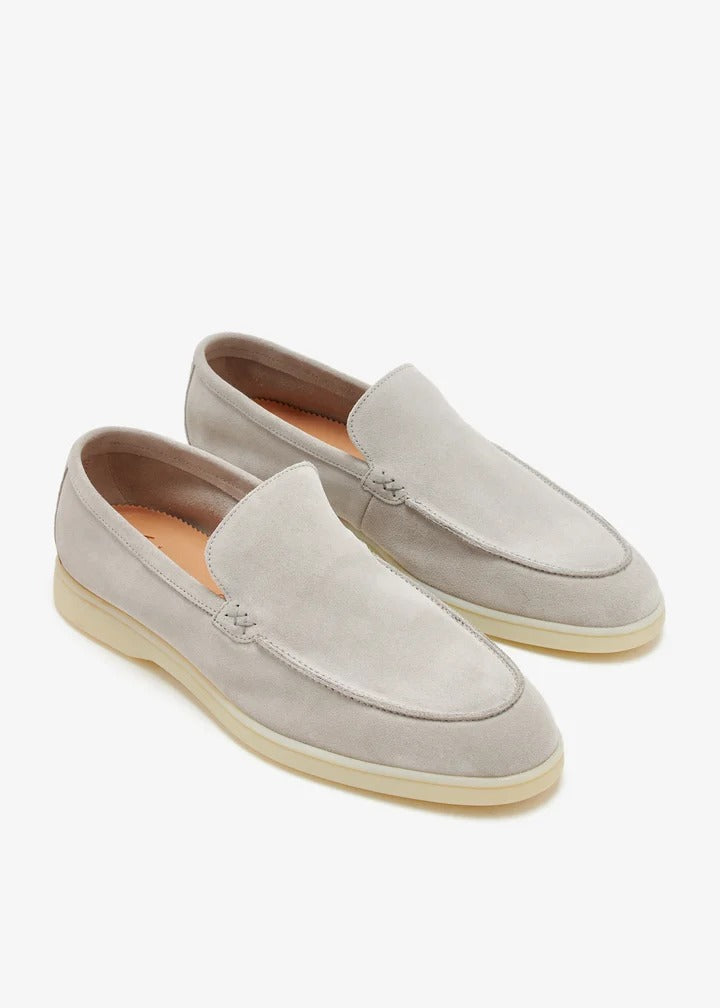 Sand Beige Suede Loafers