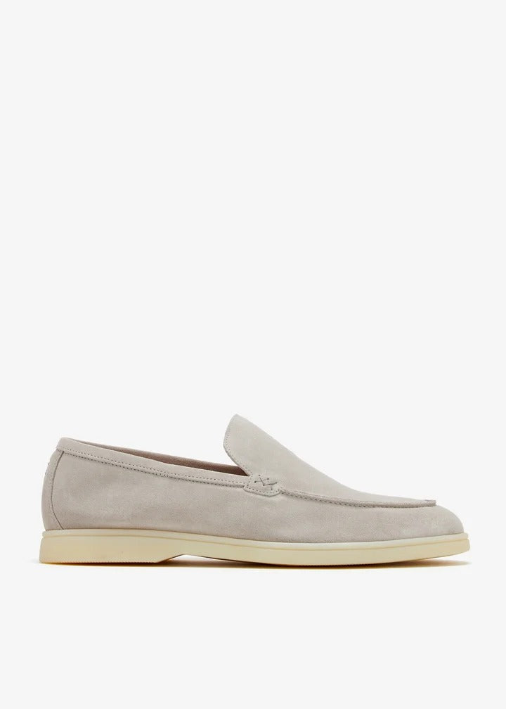 Sand Beige Suede Loafers
