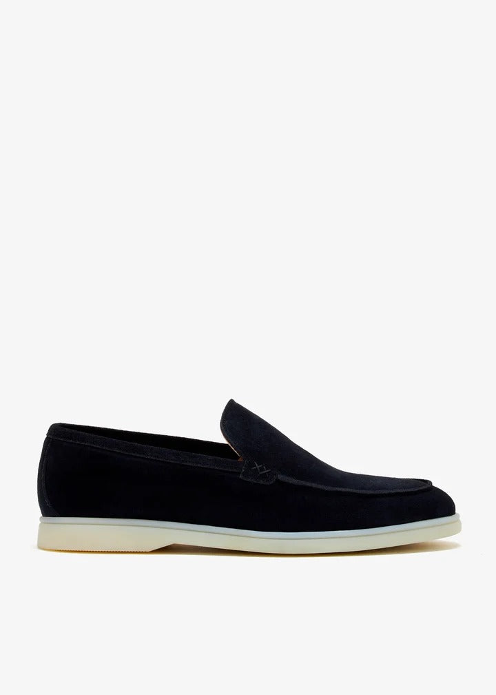 Midnight Navy Suede Loafers