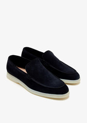 Midnight Navy Suede Loafers