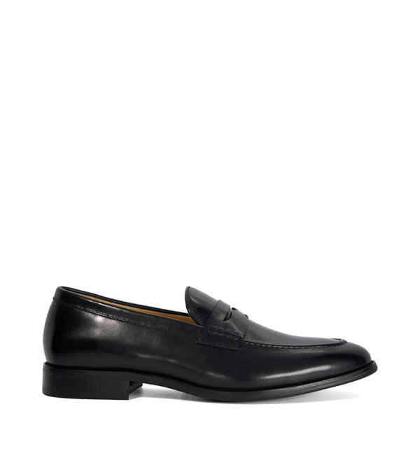 Black Leather Mocassin