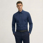 Deep Navy Giza Cotton Dress Shirt
