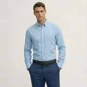 Light Chambray Blue Linen Shirt