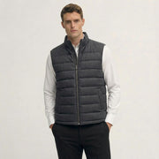 Charcoal Grey Quilted Wool Vest