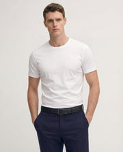 Crisp White Crew Neck Supima Cotton T-Shirt