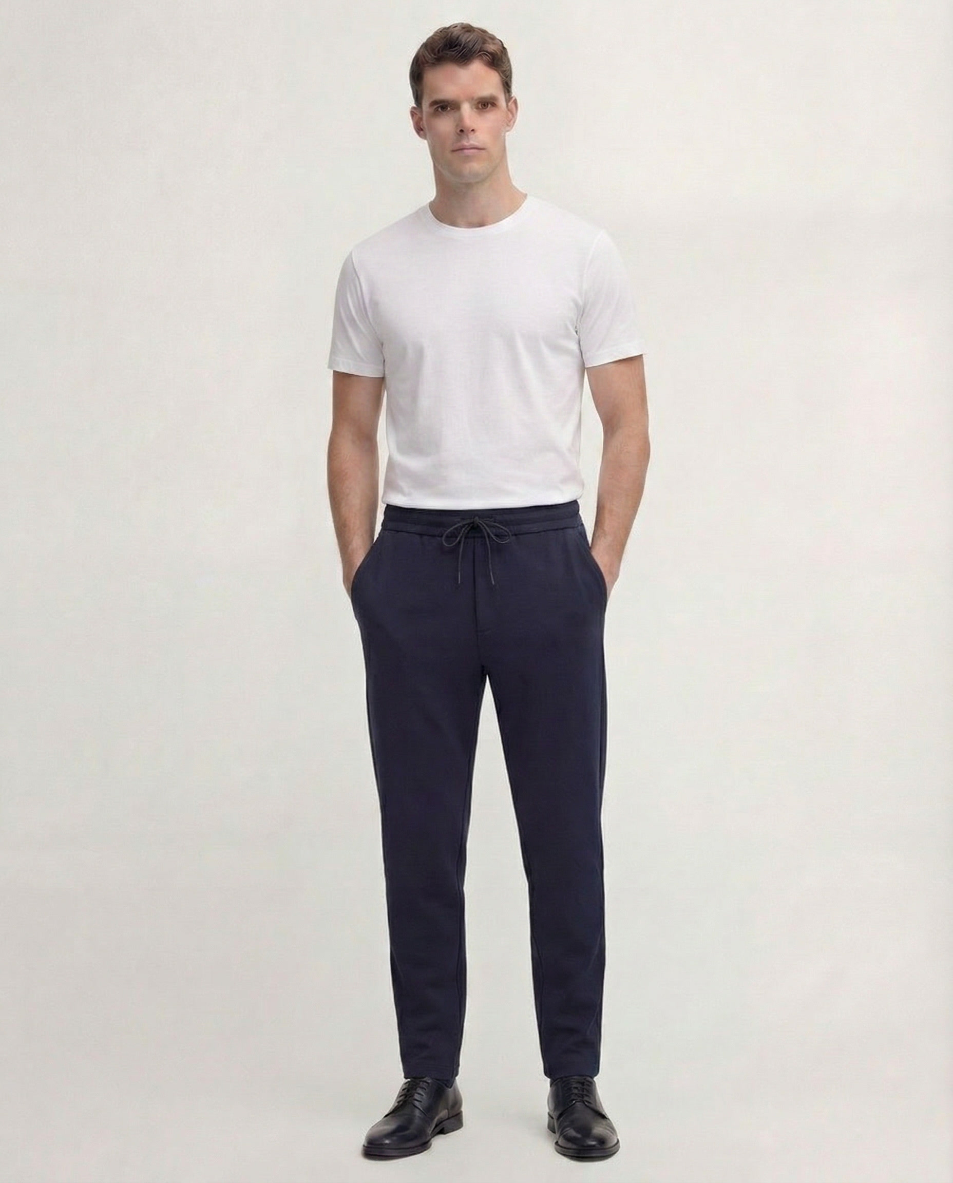 Navy Blue Tailored Joggers