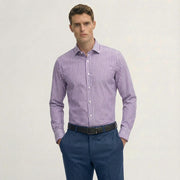 Fine Purple Stripe Giza Cotton Shirt