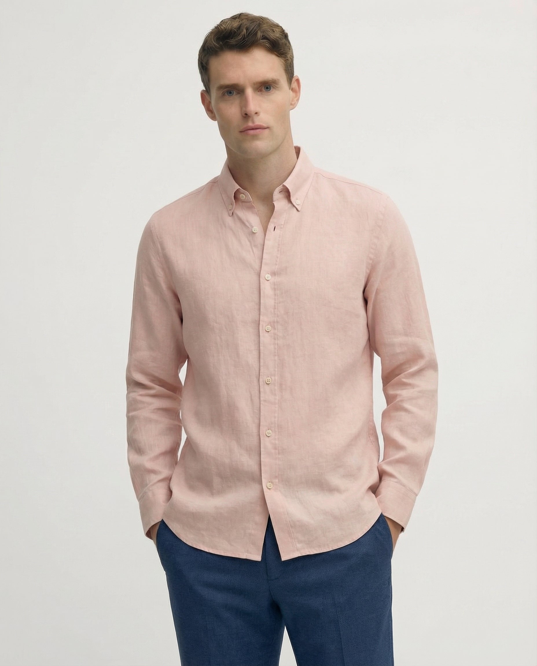 Warm Blush Linen Shirt