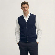 Midnight Navy Wool Vest