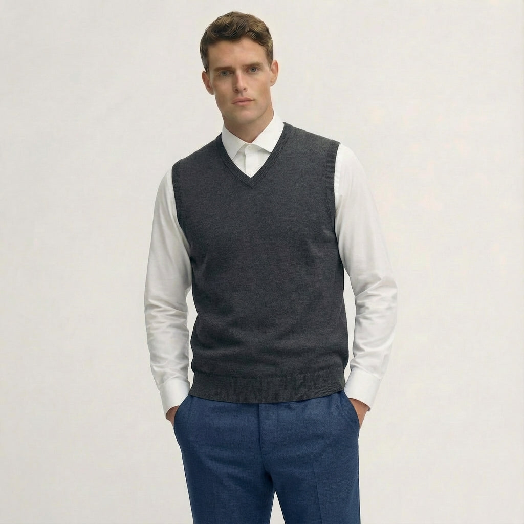 Jet Black Tailored Wool Suit